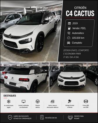 CITROËN C4 CACTUS 1.6 VTI 120 FLEX FEEL EAT6 CITROËN C4 CACTUS 1.6 VTI 120 FLEX FEEL EAT6